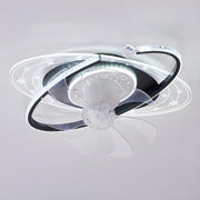 Kids Room Exquisite Oval Galaxy Ceiling Fan with Light