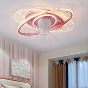 Kids Room Exquisite Oval Galaxy Ceiling Fan with Light