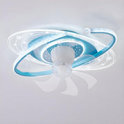 Kids Room Exquisite Oval Galaxy Ceiling Fan with Light