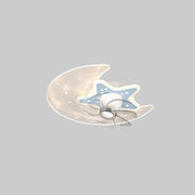 Kids Room Star and Moon Dimming Ceiling Fan with Light