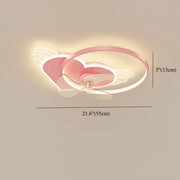 Kids Room Stylish Heart Wings Ceiling Fan with Light