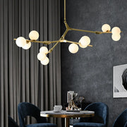 Large Modern Gold Branch Globe Chandelier Dining Room