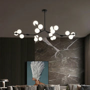 Large Modern Gold Branch Globe Chandelier Dining Room