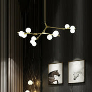 Large Modern Gold Branch Globe Chandelier Dining Room