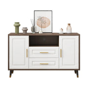 Light Walnut Wood Rectangular Drawers Cabinet TV Stand
