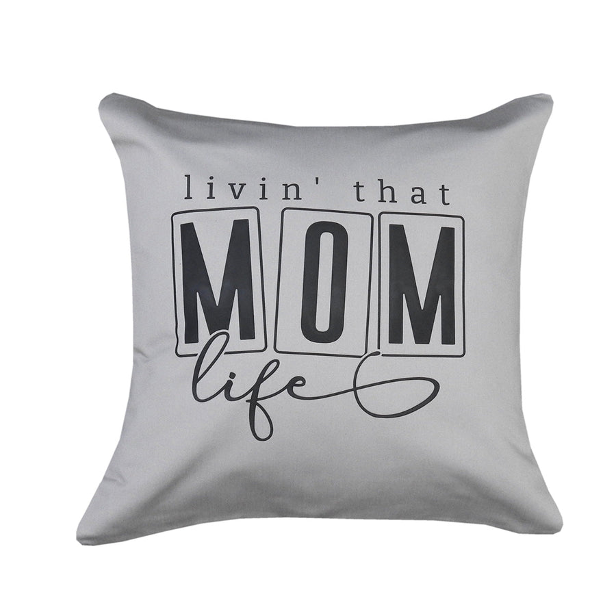 Mom Throw Pillow Cover 18 X 18 Inches 1000 Thread Count Cotton