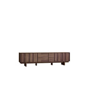 Living Room Brown Wood Drawers Rectangle TV Stand