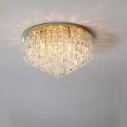 Living Room Gorgeous Crystal Flush Mount Ceiling Light
