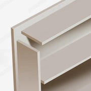 Living Room White Wood Rectangular Drawers TV Stand