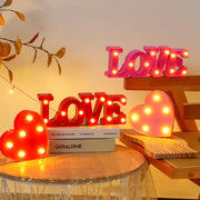 Illuminated Rustic "Love" Decor Sign
