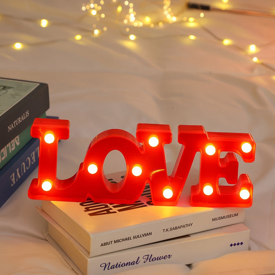 Illuminated Rustic "Love" Decor Sign