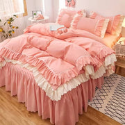Lush Ruffled Coquette Aesthetic Bedding Set