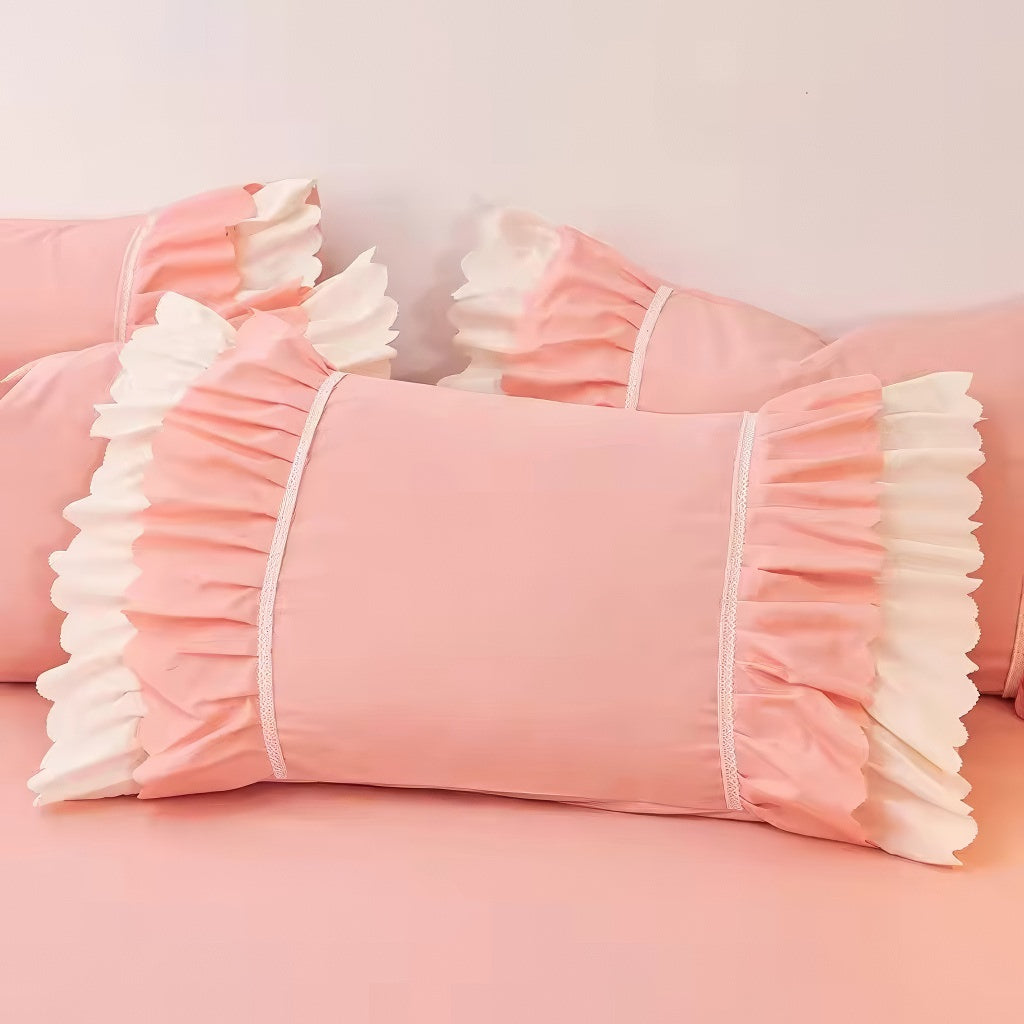Lush Ruffled Coquette Aesthetic Bedding Set