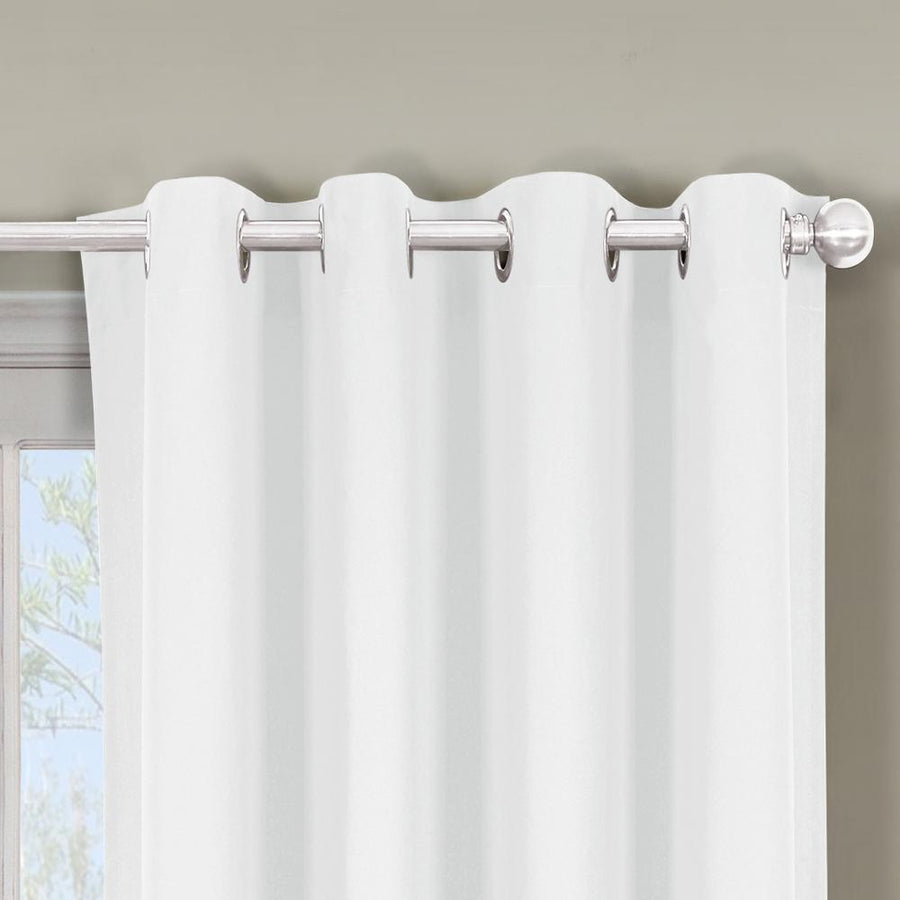 Luxor Heavyweight 100% Cotton Room-Darkening Grommet Curtains Single Panel