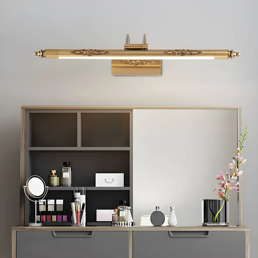 Luxurious Gold Geometric LED Bathroom Vanity Light