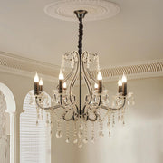 Luxury 8 Candle Crystal Chandelier Adjustable Height