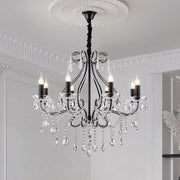 Luxury 8 Candle Crystal Chandelier Adjustable Height