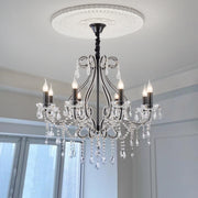 Luxury 8 Candle Crystal Chandelier Adjustable Height