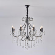 Luxury 8 Candle Crystal Chandelier Adjustable Height