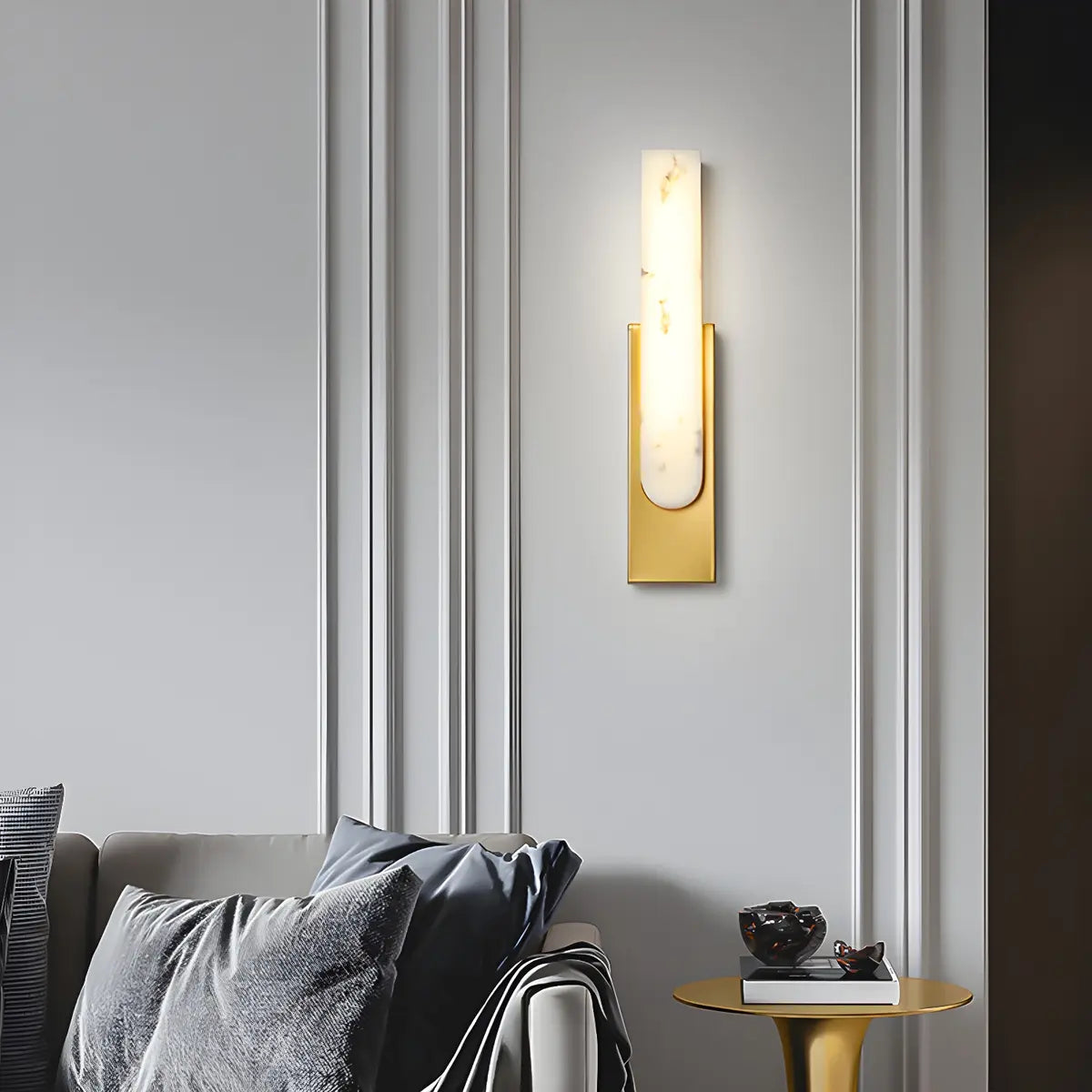 Luxury Black Rectangle Dimmable Bedroom Wall Sconce