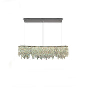 Luxury Crystal Cascading Prisms Island Chandelier Light