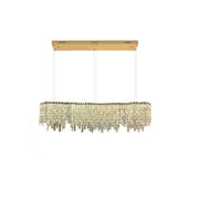 Luxury Crystal Cascading Prisms Island Chandelier Light