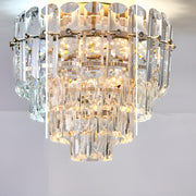 Luxury Crystal Flower Flush Mount Light Living Room