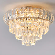 Luxury Crystal Flower Flush Mount Light Living Room