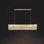 Luxury Crystal Rectangular Dining Island Pendant Light