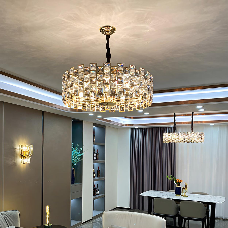 Luxury Crystal Round Chandelier for Living Room