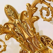 Luxury Crystal Wall Sconce with Gold Finish, Double Light