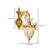 Luxury Crystal Wall Sconce with Gold Finish, Double Light