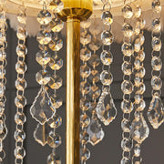 Luxury Feather Crystal Pendant Accents Floor Lamp