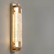 Luxury Geometric Crystal Panel Gold Wall Sconce