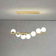 Luxury Globe Glass V-Shaped Island Pendant Light