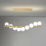 Luxury Globe Glass V-Shaped Island Pendant Light