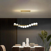 Luxury Globe Glass V-Shaped Island Pendant Light