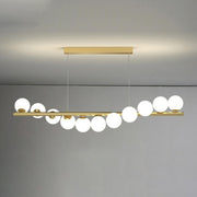 Luxury Globe Glass V-Shaped Island Pendant Light