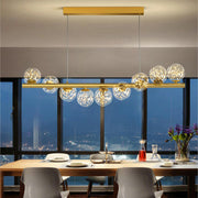 Luxury Globe Glass V-Shaped Island Pendant Light