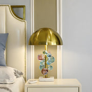 Luxury Gold Dome Art Glass Decoration Metal Table Lamp
