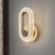 Luxury Modern Crystal Golden Oval Wall Sconce