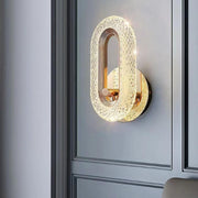 Luxury Modern Crystal Golden Oval Wall Sconce