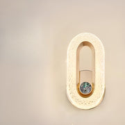 Luxury Modern Crystal Golden Oval Wall Sconce