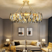 Luxury Modern Crystal Oval Round Living Room Chandelier