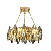 Luxury Modern Crystal Oval Round Living Room Chandelier