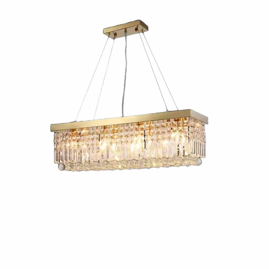 Luxury Rectangular Crystal Island Chandelier Light