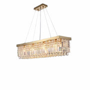 Luxury Rectangular Crystal Island Chandelier Light