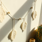 Macrame Leaf Tassels Wall Hanging Decor