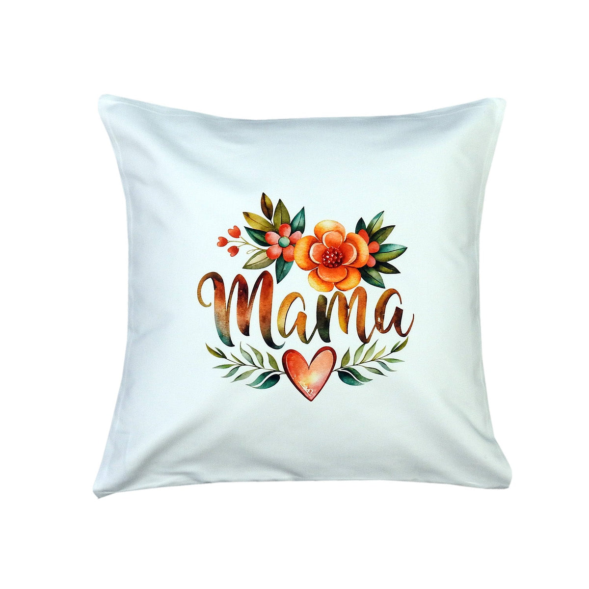 Mom Throw Pillow Cover 18 X 18 Inches 1000 Thread Count Cotton