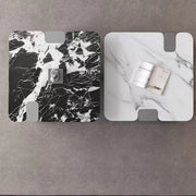 Marble Square Three Stainless Steel Leg Coffee Table